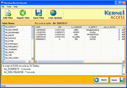 Repair MS Access 7.06.03 software screenshot