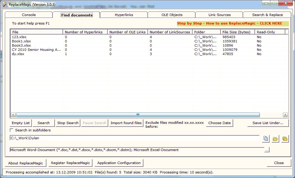 ReplaceMagic Bundle Professional 3.2.9 software screenshot