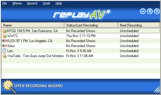 Replay AV 8.82 software screenshot