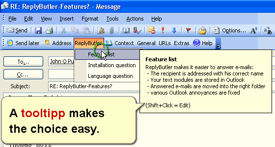 ReplyButler 6.00 software screenshot
