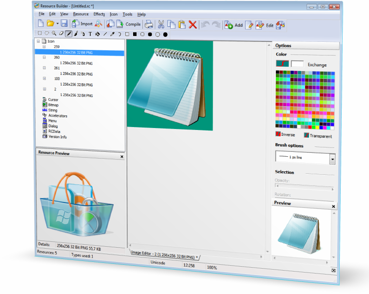 Resource Builder 3.0.2 software screenshot
