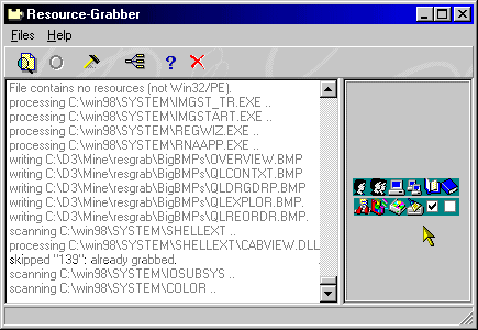 Resource-Grabber 2.68d software screenshot