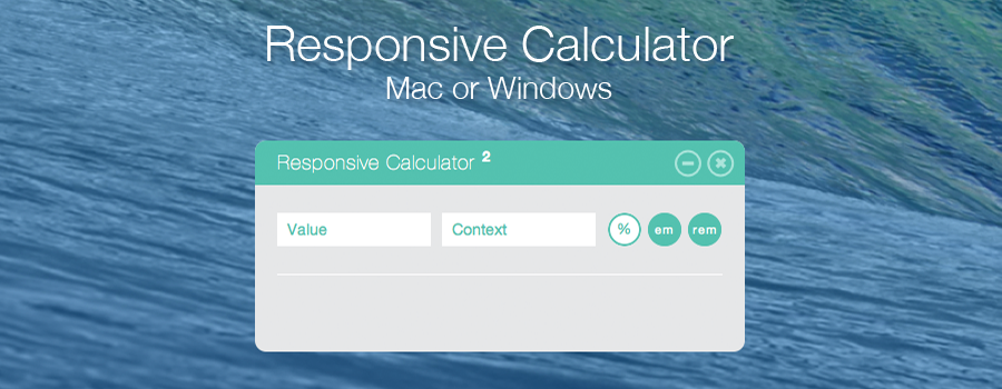 Responsive Calculator 2 software screenshot