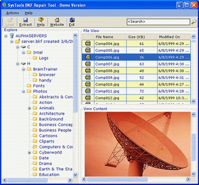 Restore Backup File 5.2.1 software screenshot