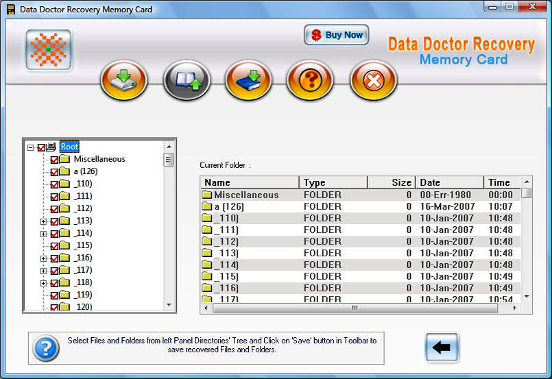 Restore Corrupted Memory Card 3.0.1.5 software screenshot