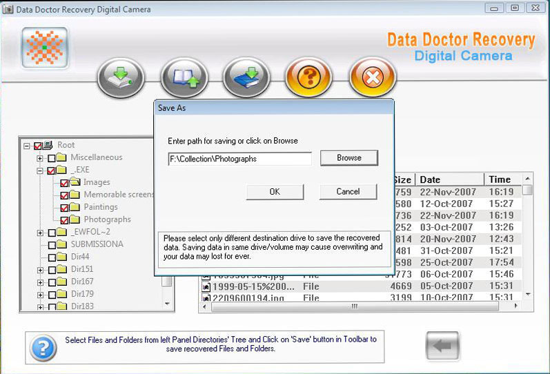 Restore Digital Camera Picture 3.0.1.5 software screenshot