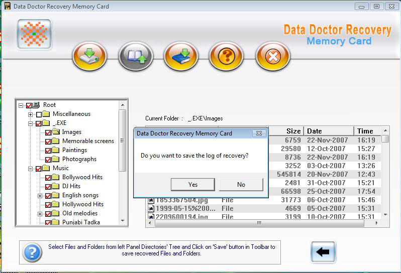 Restore Memory Card Pictures 3.0.1.5 software screenshot