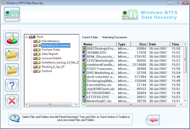 Restore NTFS Partition 4.8.3.1 software screenshot