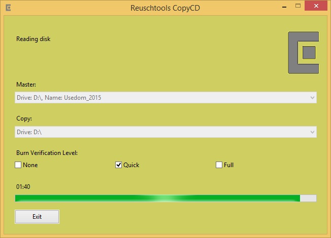 Reuschtools CopyCD 1.4 software screenshot