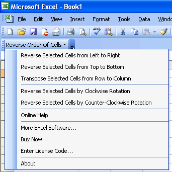 Reverse Order Of Cells In Excel 3.3.18 software screenshot