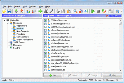 Rich Mailer 3.1 software screenshot