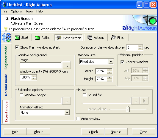 Right Autorun 1.0 software screenshot
