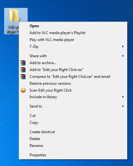 Right Click Enhancer 4.5.0 software screenshot