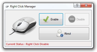 Right Click Manager 1.0.0.0 software screenshot