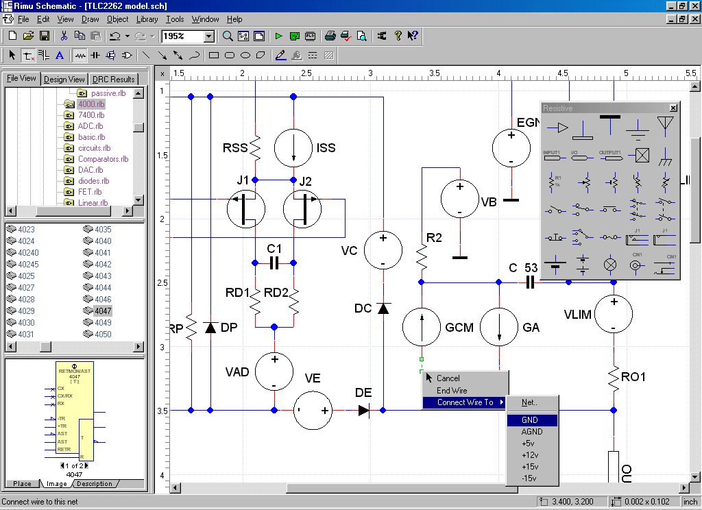 Rimu Schematic 2 2 software screenshot