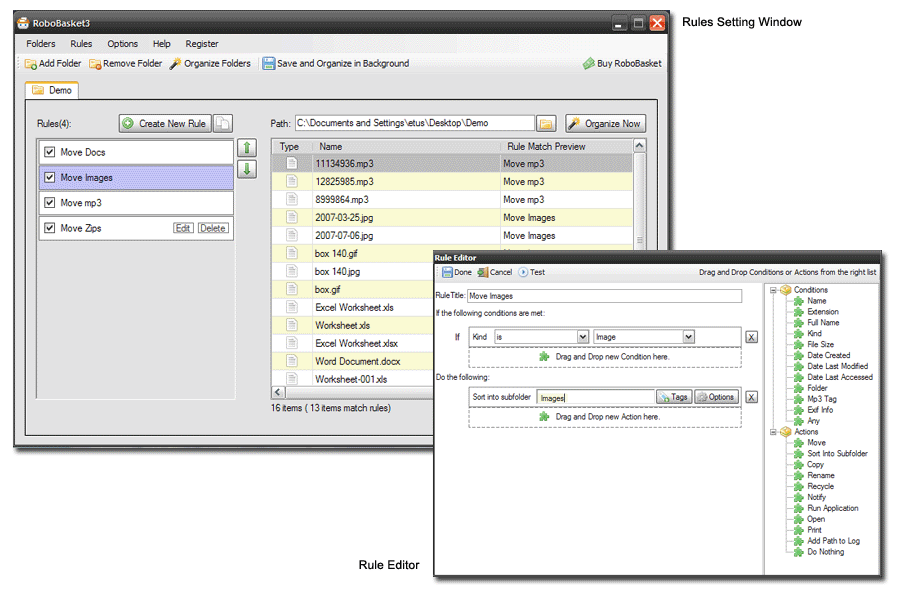 RoboBasket 3.6.8 software screenshot