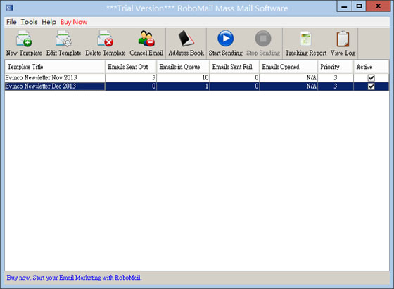 RoboMail Mass Mail Software 4.1.5 b415 software screenshot