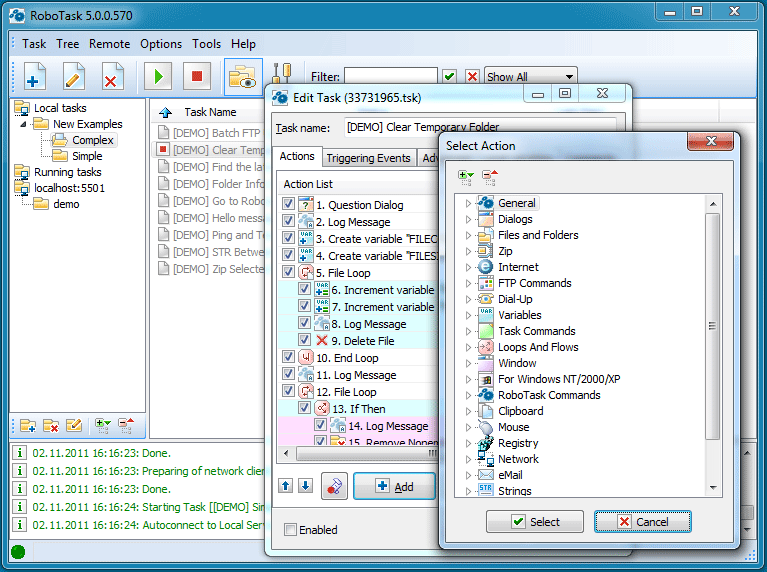 RoboTask 6.6.1.898 software screenshot