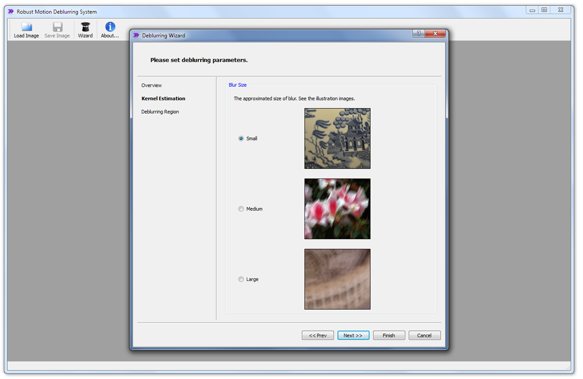 Robust Motion Deblurring System 3.0 software screenshot