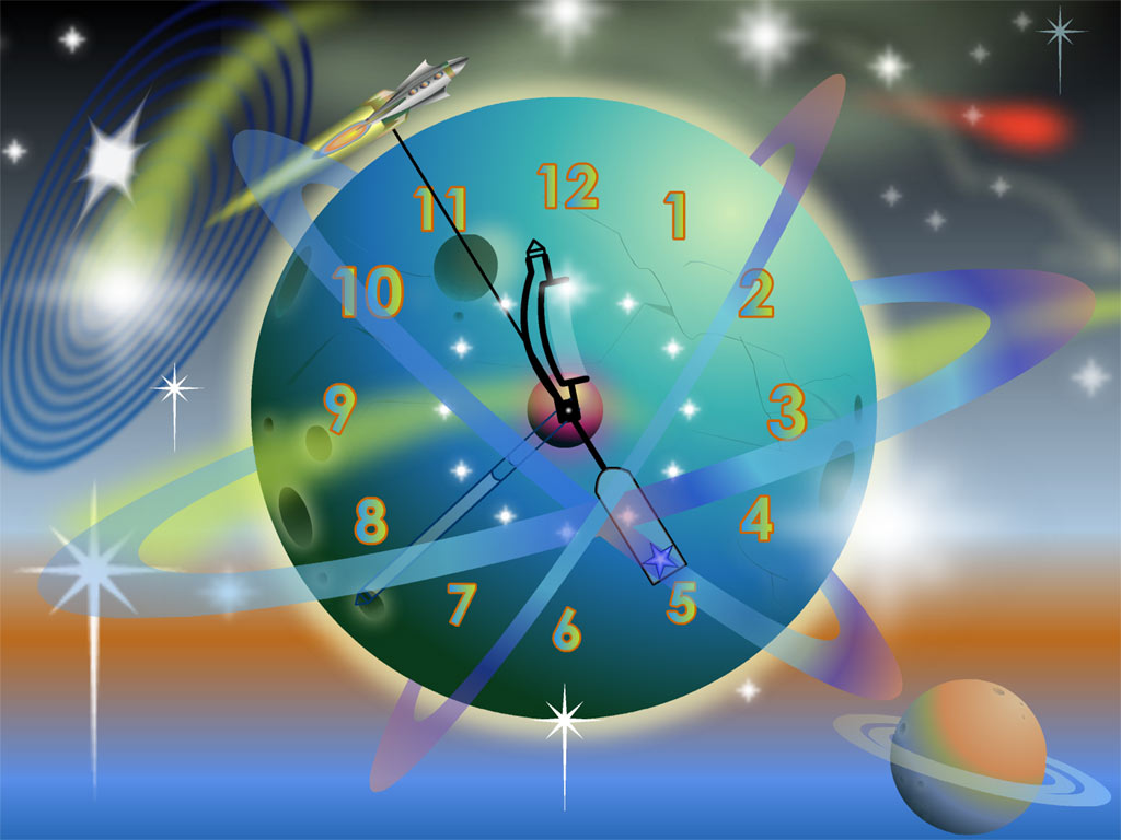 Rocket Clock ScreenSaver 2.5 software screenshot