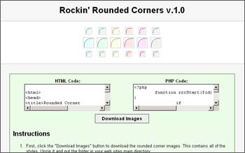 Rockin Rounded Corners 1.0 software screenshot