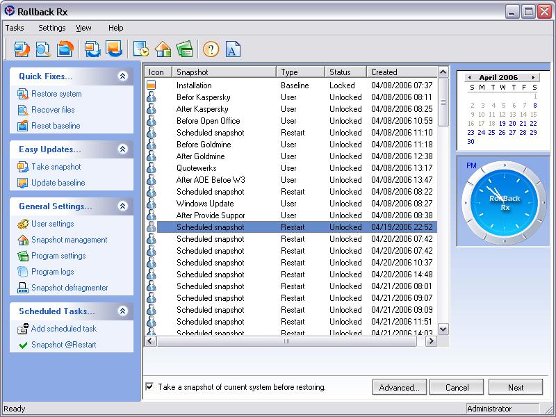 RollBack Rx 10.3.2700298253 software screenshot