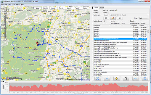 RouteConverter 2.19 software screenshot