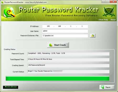 Router Password Kracker 6.0 software screenshot