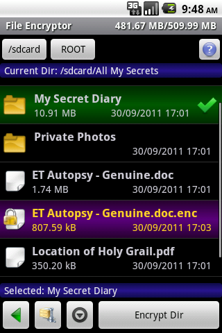 S.S.E. File Encryptor 12R3E software screenshot