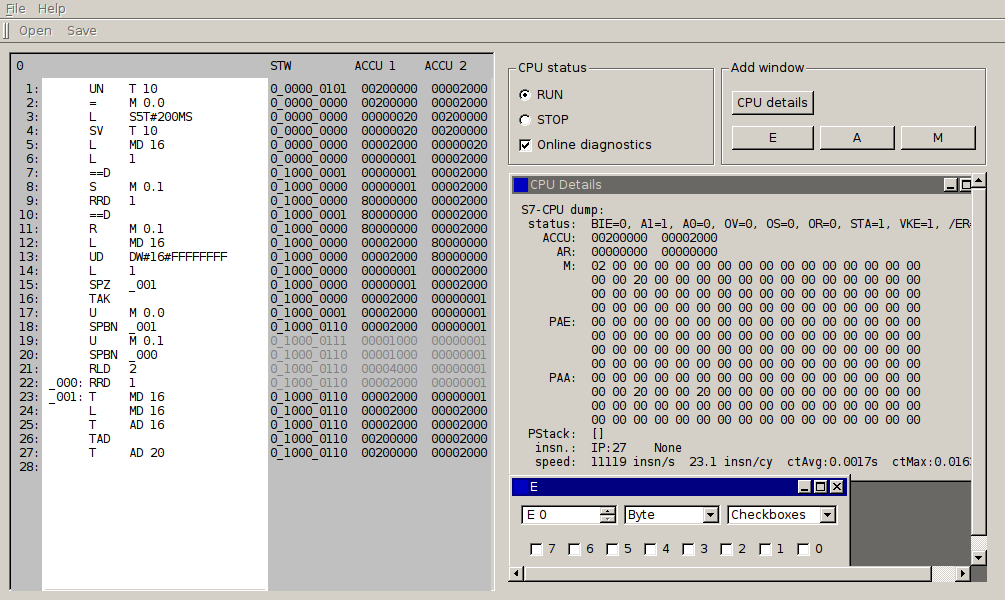 Awlsim soft-PLC 0.53 software screenshot