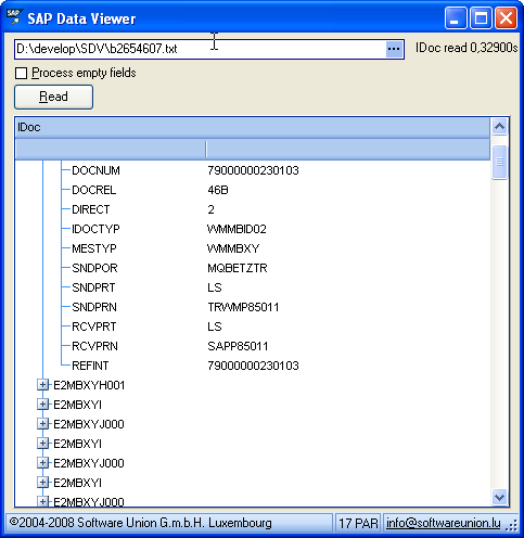 SAP Data Viewer 1.3.4.0 software screenshot