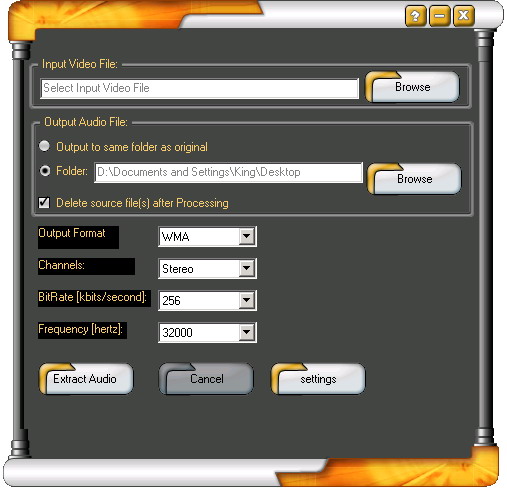 SC Free Audio Extractor 5.6.0.5 software screenshot