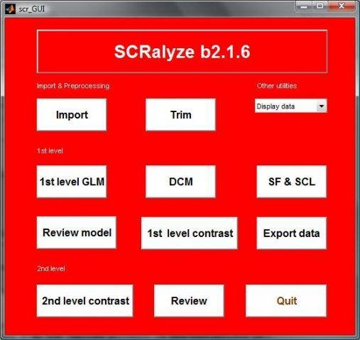 SCRalyze 2.1.8 Beta software screenshot