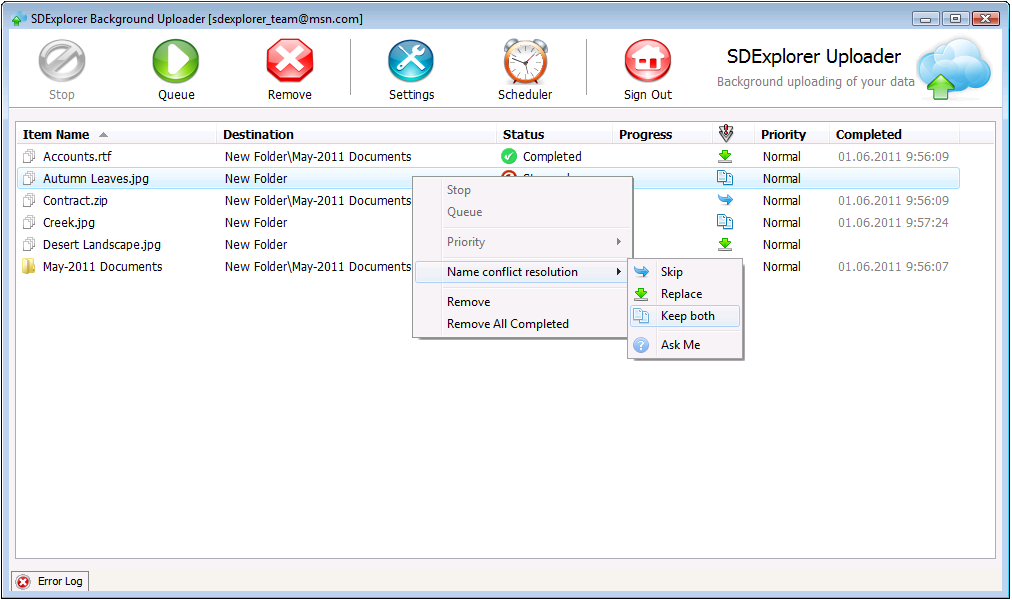 SDExplorer Advanced 3.5.2.1035 software screenshot