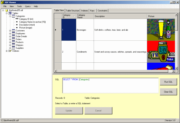 SDF Viewer 1.11.1 software screenshot