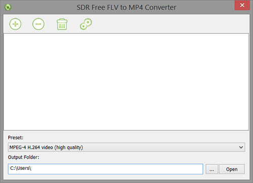 SDR Free FLV to MP4 Converter 1.0 software screenshot