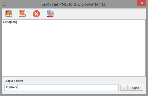 SDR Free PNG to ICO Converter 1.0 software screenshot