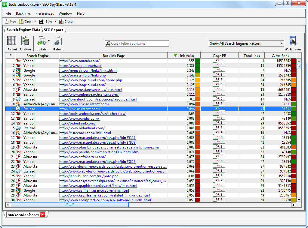 SEO PowerSuite 64.7 software screenshot