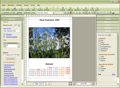 SF Kalender 11.00 software screenshot