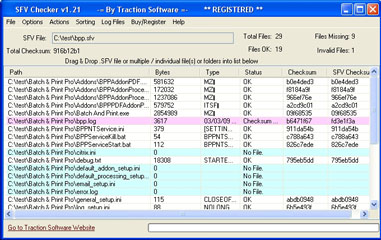 SFV Checker 1.24 software screenshot