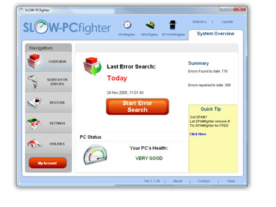 SLOW-PCfighter 1.4.95 software screenshot