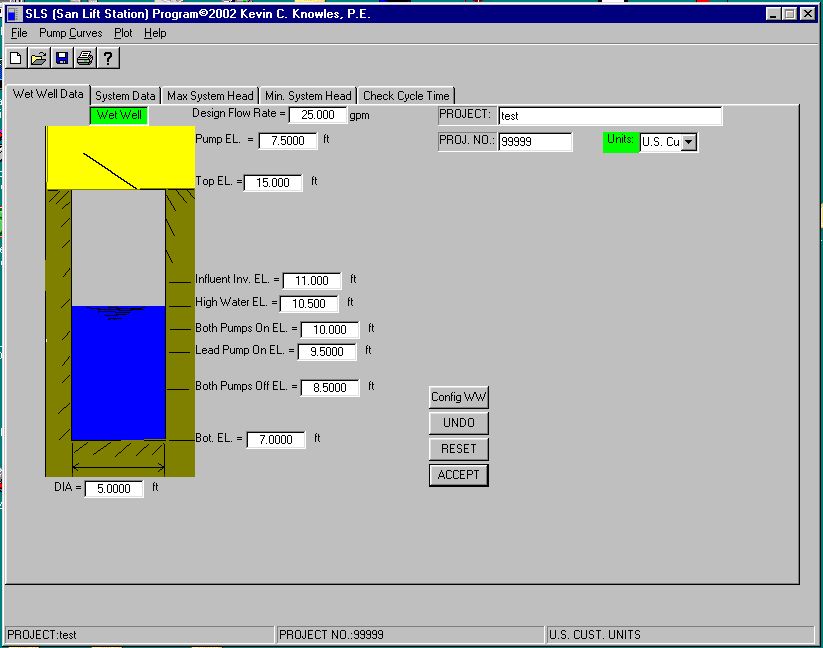 SLS (Sanitary Lift Station) 1 software screenshot