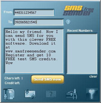 SMS Free Sender 2.8.0.001 software screenshot