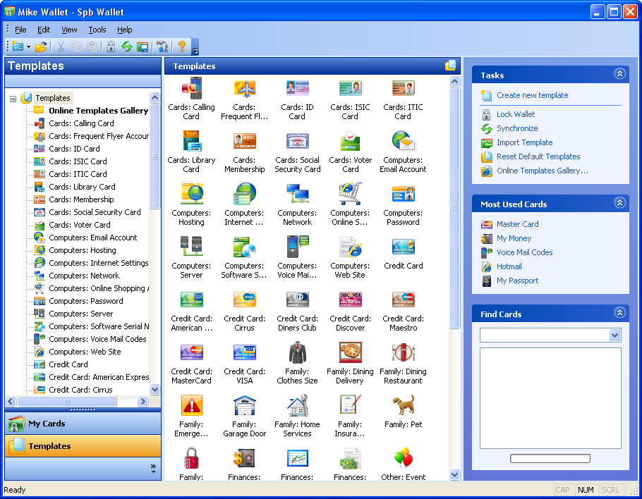 SPB Wallet 2.1.2.12118 software screenshot