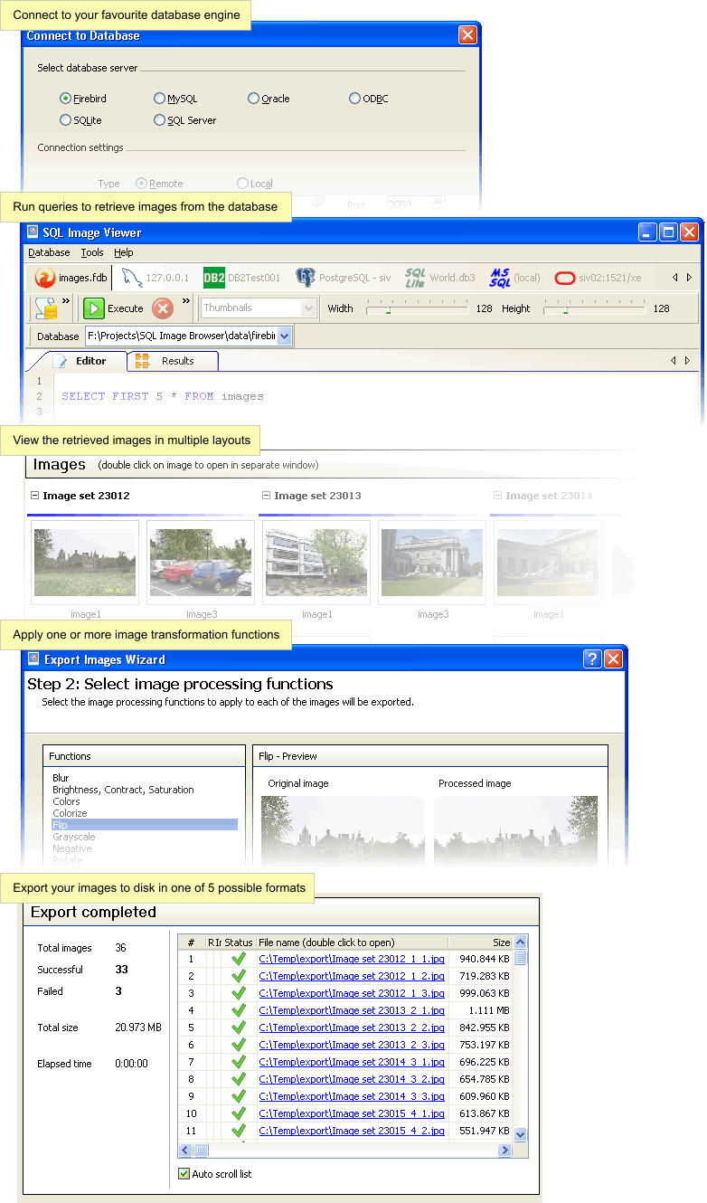 SQL Image Viewer 5.2 software screenshot
