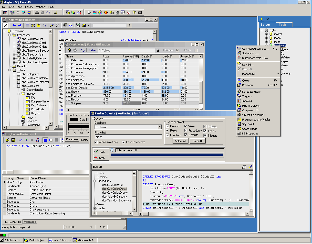 SQLExecMS 2.7 software screenshot