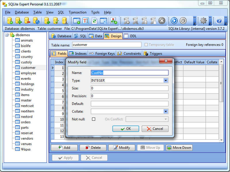SQLite Expert Personal 4.2.0.660 software screenshot