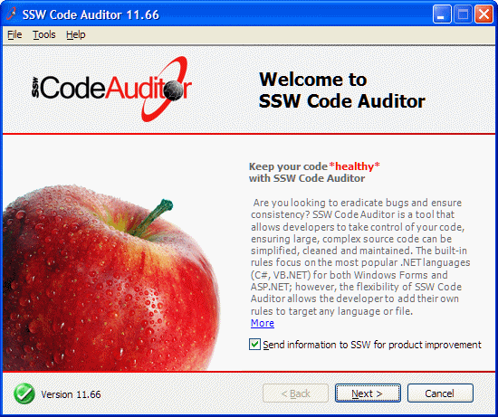SSW Code Auditor 12.50 software screenshot
