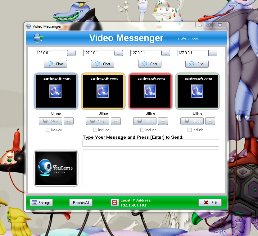 SSuite Office - IM Video Chat 2.4.2.1 software screenshot
