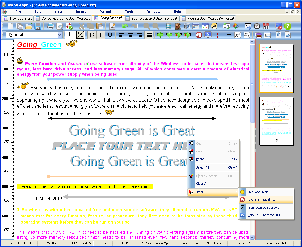 SSuite Office - WordGraph 8.40.1 software screenshot